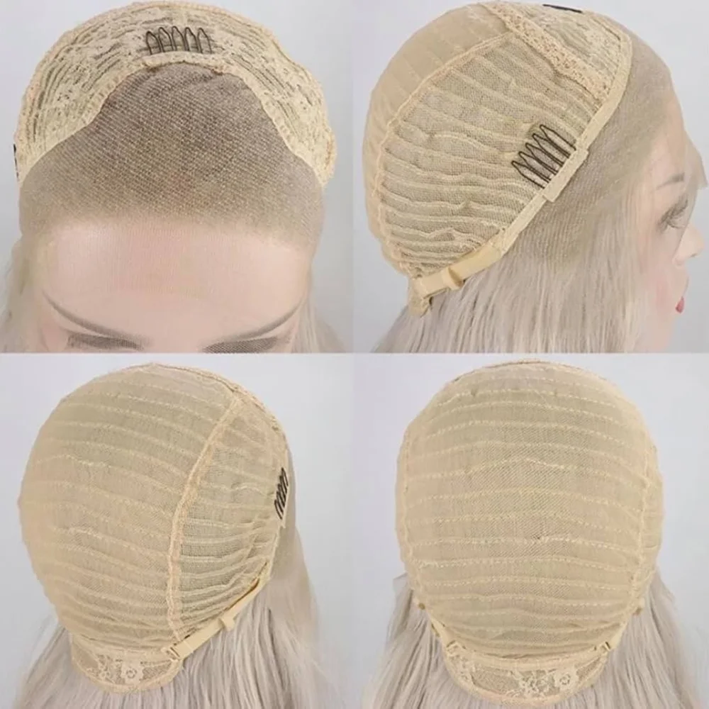 Elegant White Wavy Lace Wig - Picture 2 of 2